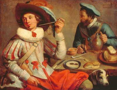 Two Soldiers at a Table by Jacob Gerritsz Cuyp