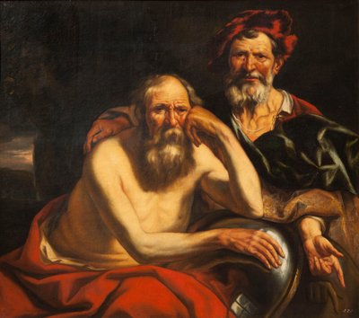 Heraclitus and Democritus by Jacob Jordaens