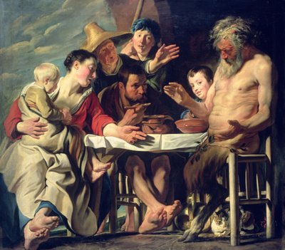 The Satyr with the Peasants by Jacob Jordaens