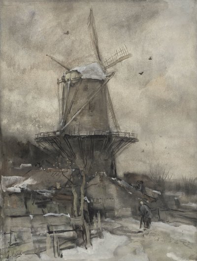 A Mill in Winter by Jacob Maris