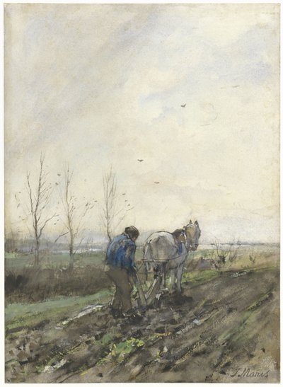 Plowing Farmer by Jacob Maris