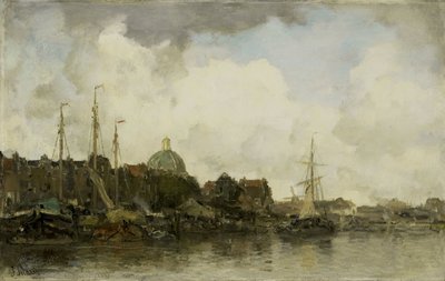 Townscape with a Domed Church by Jacob Maris