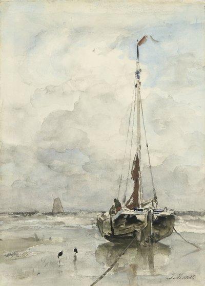 Fishing Boat on the Beach by Jacob Maris