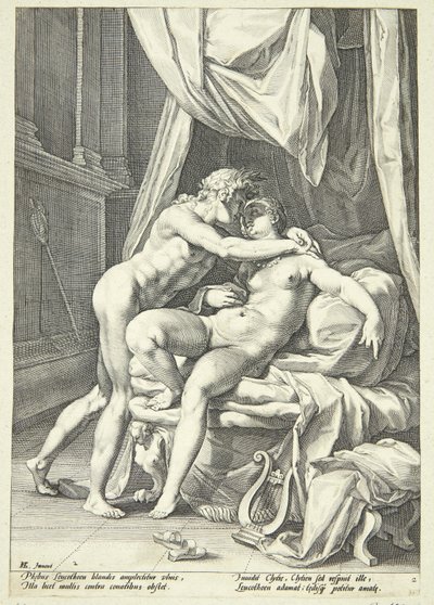 Apollo and Leucothea by Jacob Matham