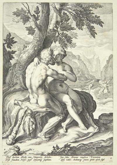 Hercules and Dejanira by Jacob Matham