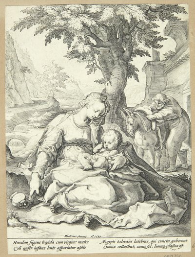Rest on the Flight into Egypt by Jacob Matham