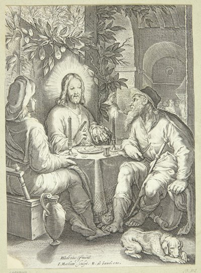 Jesus in Emmaus by Jacob Matham