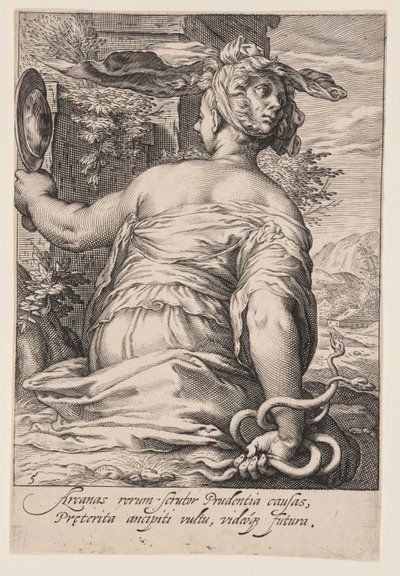 Prudence, from The Seven Virtues by Jacob Matham