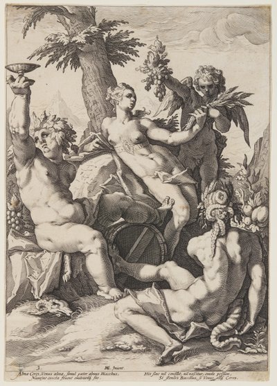 Venus, Bacchus and Ceres by Jacob Matham