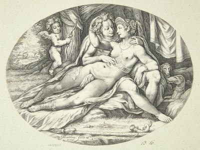 Venus and Adonis by Jacob Matham