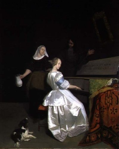 The Music Lesson by Jacob Lucasz Ochtervelt