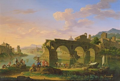 The Ponte Rotto in Rome by Jacob de Heusch