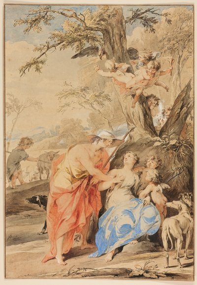 Jupiter and Mnemosyne by Jacob de Wit