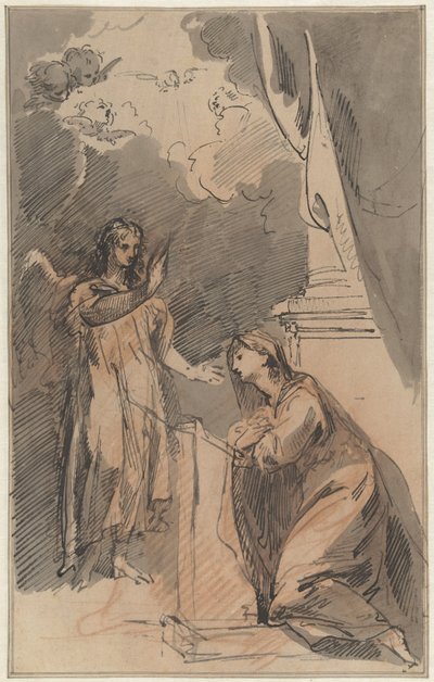 Annunciation to Mary by Jacob de Wit