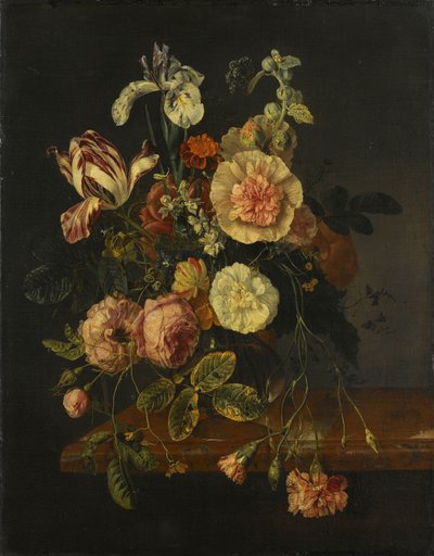 Still Life with Flowers by Jacob van Walscapelle (attributed to)