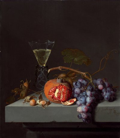 Still Life with Fruit, 1675 by Jacob van Walscapelle