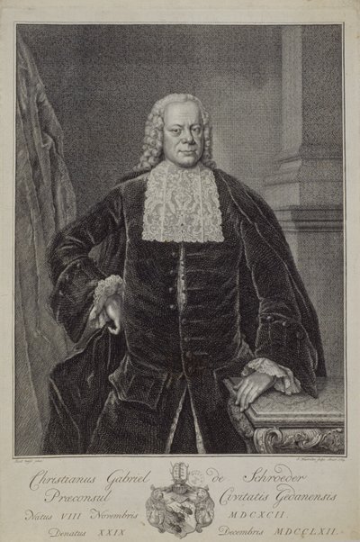 Christian Gabriel Schroder by Jacobus Houbraken