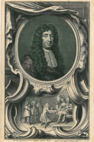 George Savile, Marquis of Halifax by Jacobus Houbraken