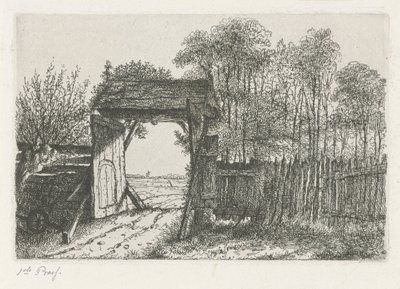 Open Farm Gate by Jacobus Ludovicus Cornet