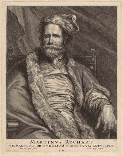 Martin Rijckaert by Jacobus Neeffs, after Sir Anthony van Dyck