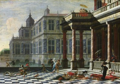 Italian Palace with Terrace by Jacobus Saeys