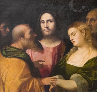 Christ and the Adulteress by Jacopo (c.1480 1528) Palma