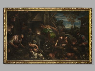 The Forge of Vulcan by Jacopo Bassano