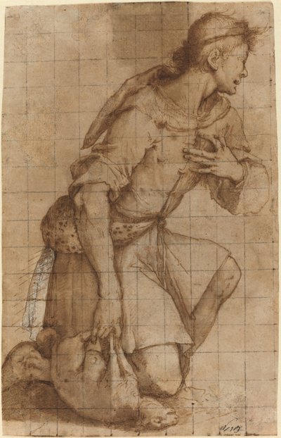 Kneeling Shepherd by Jacopo Ligozzi