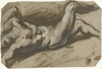 Reclining Naked Young Man by Jacopo Palma (il Giovane) (attributed to)