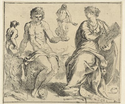 Personifications of Sculpture and Painting by Jacopo Palma (il Giovane)