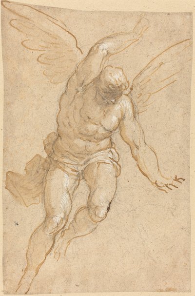 A Flying Angel by Jacopo Palma il Giovane