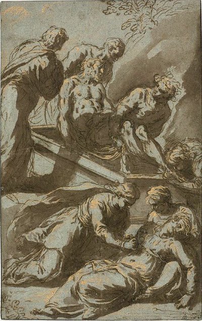 The Entombment of Christ by Jacopo Palma il Giovane