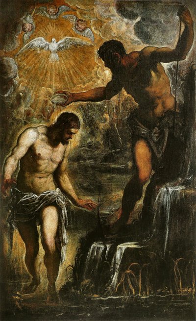 The Baptism of Christ by Jacopo Robusti Tintoretto