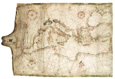 Mediterranean and Black Seas 1546 by Jacopo Vesconte Maggiolo