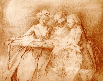 The Embroiderers by Jacqes Andre Portail