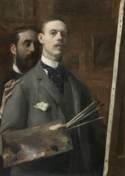 Self-Portrait with Raphael de Ochoa by Jacques Emile Blanche