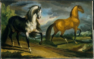 Two Horses by Jacques Louis David