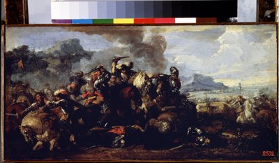 Combat Between French and Spanish Cavalries by Jacques Courtois