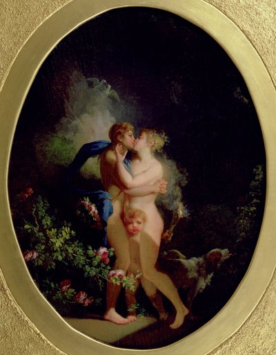 Venus and Adonis by Jacques Antoine (circle of) Vallin