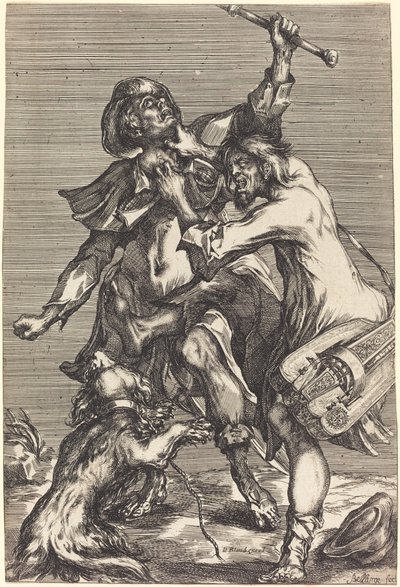Fighting Beggars by Jacques Bellange