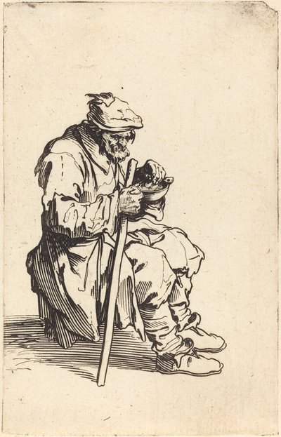 Beggar Eating by Jacques Callot