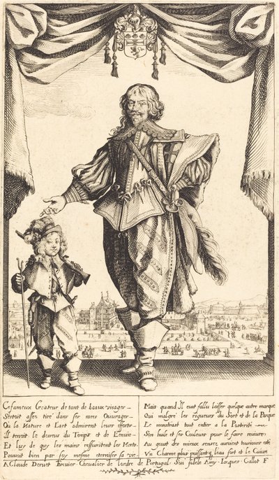 Claude Deruet and his Son, Jean by Jacques Callot