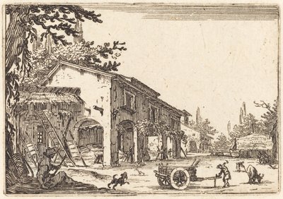 Courtyard of a Farm by Jacques Callot