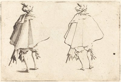 Gentleman in Large Mantle, Seen from Behind by Jacques Callot