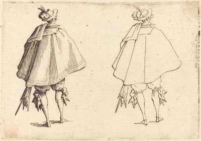 Gentleman in Large Mantle, Seen from Behind by Jacques Callot