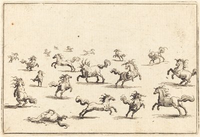 Horses Running by Jacques Callot