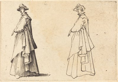 Lady in a Large Coat by Jacques Callot