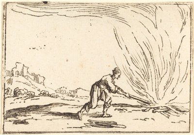 Man Attending a Fire by Jacques Callot