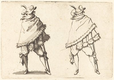 Man Wrapped in His Mantle by Jacques Callot