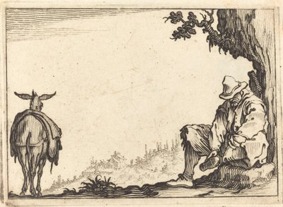 Peasant Removing His Shoe by Jacques Callot